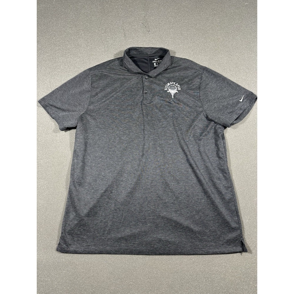 Men's Nike Dri Fit Dark Grey XXL Open Golf Polo